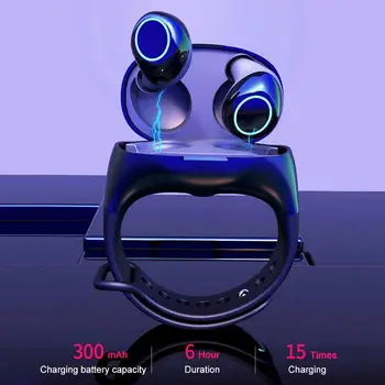 

HM50 TWS Smart Earphones Wireless Bluetooth 5.0 Wristband Wireless Stereo Earphone HiFi Earbuds