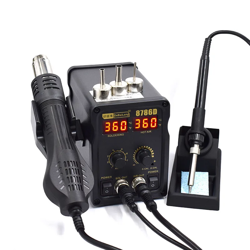 

Taiwan Technology Heat Gun Soldering Station Digital Thermostat Rework Station Mobile Phone Repair Tool Wind Gun Mouth Constant