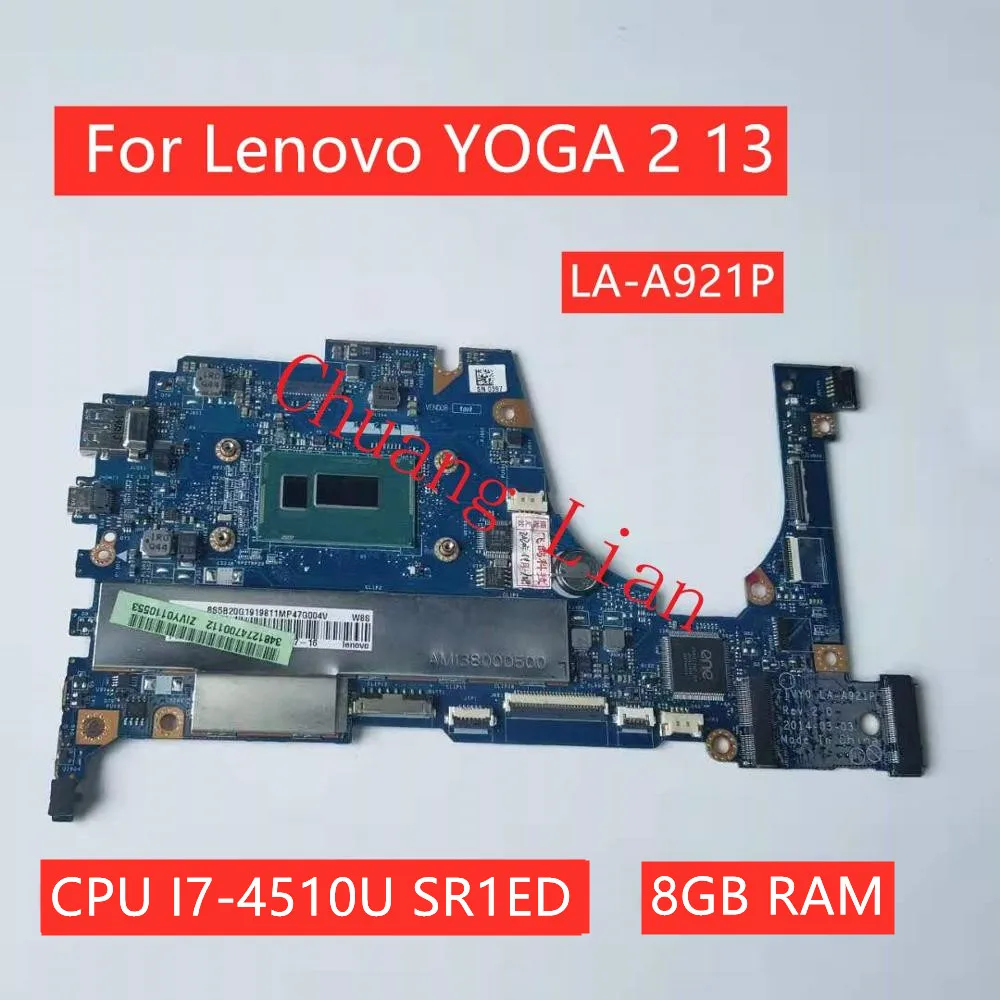 LA-A921P прозрачная защита для экрана Lenovo YOGA 2 13 Материнская плата ноутбука с