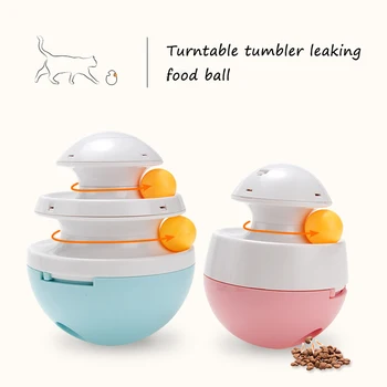 

Pet Cat Dog Turntable Food Leak Toy Fun Tumbler Feeder Toy Eggshell shape Leaking Food Balls Pet Educational Toys Turntable Toy