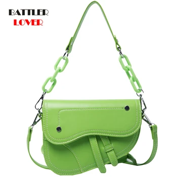 

Women Tote Unique Shape Saddle Handbag 2020 Fashion Luxury Design Shoulder Bag Lady Retro Printings for Female No Pocket