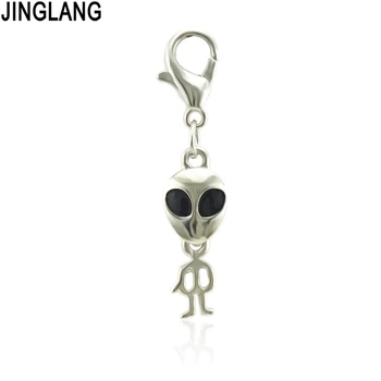 

JINGLANG Alien charm for jewelry making earring pendant fashion charm bracelet charm metal pendant 12Pcs