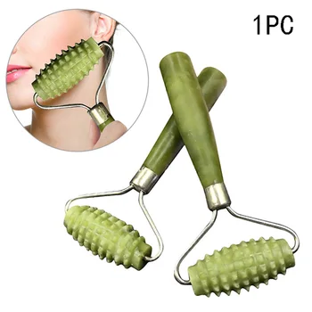 

Portable Double Head Facial Slim Massage Roller Jade Face Slimming Body Head Neck Massage Tools Nature Face Sliming Tools