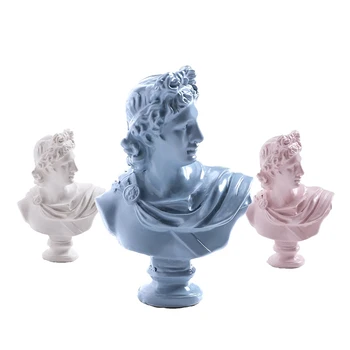 

9PCS/SET NORDIC APOLLO APHRODITE VENUS GODDESS HEAD PORTRAITS BUST STATUE RESIN CRAFTWORK HOME DECORATION ACCESSORIES R213