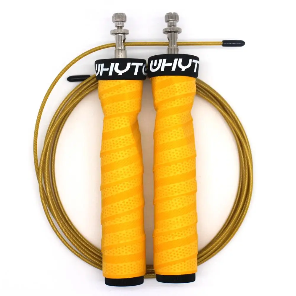 

Crossfit Jump Rope Weighted Speed Skipping Rope Adjustable Wire with Extra Cable Ball Bearings Anti-Slip Handle