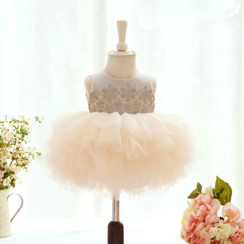 

Baby Dress Infant Toddler Kids Girls Dress 1st First Birthday Party Wedding Gown Dresses Lace Princess Kids Dresses For Girls