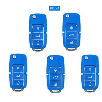 

5pcs/lot KEYDIY B01-3 Blue B-Series Universal 3 Button Remote Control Smart Car Key Luxury Style for KD900 KD-X2 Mini KD