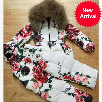 

Thicker Baby girl clothes Warm coat children Snow Wear Print outerwear Park for girls winter Down Jacket for girls Y1758