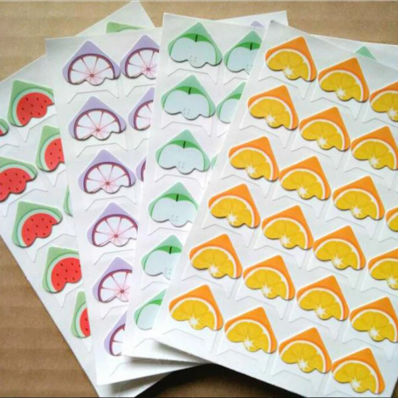1Sheet Photo Albums Excellent Frame Decoration DIY Fruit Cartoon Corner Paper Stickers