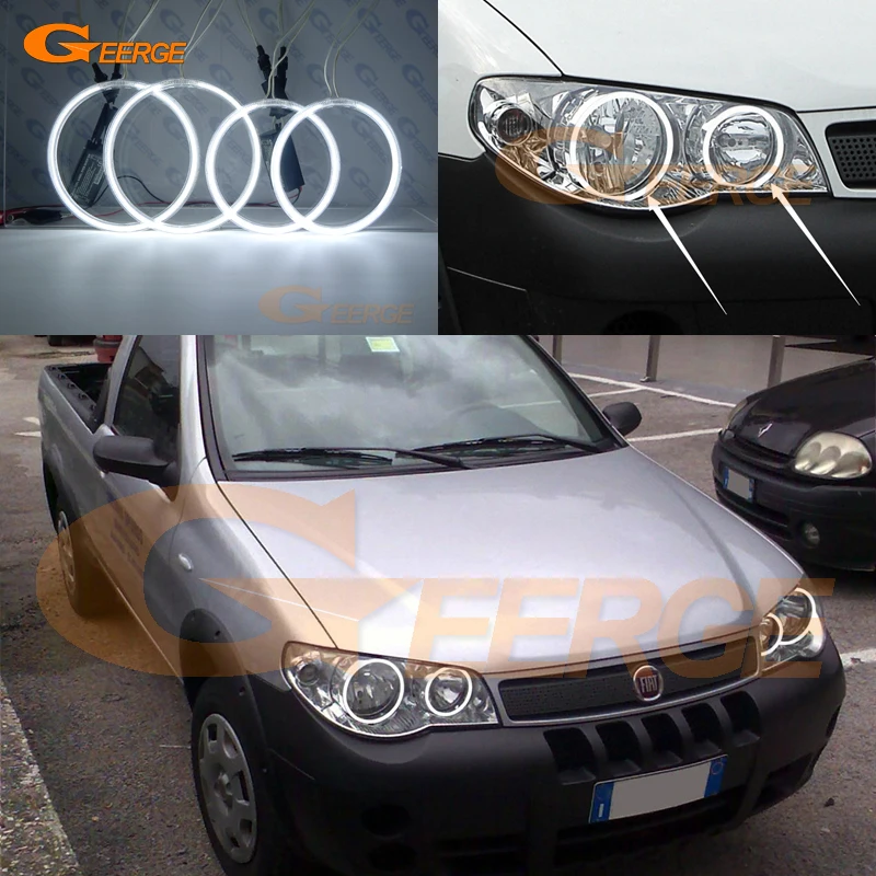Отличные CCFL ангельские глазки набор Halo Кольцо Ультра яркий для Fiat Strada пикап 2005 2006