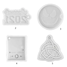 DIY Pendant Silicone Mould Crafts Jewelry Necklace Making Tool Super Glossy Keychain Crystal Epoxy Resin Mold