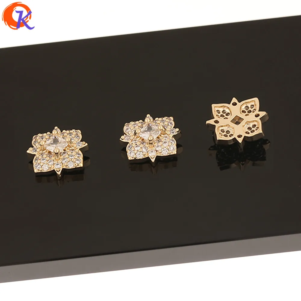 Cordial Design 40Pcs Jewelry Accessories/Hand Made/Cubic Zirconia Charms/Genuine Gold Plating/DIY Making/Fingernail Findings - cordial