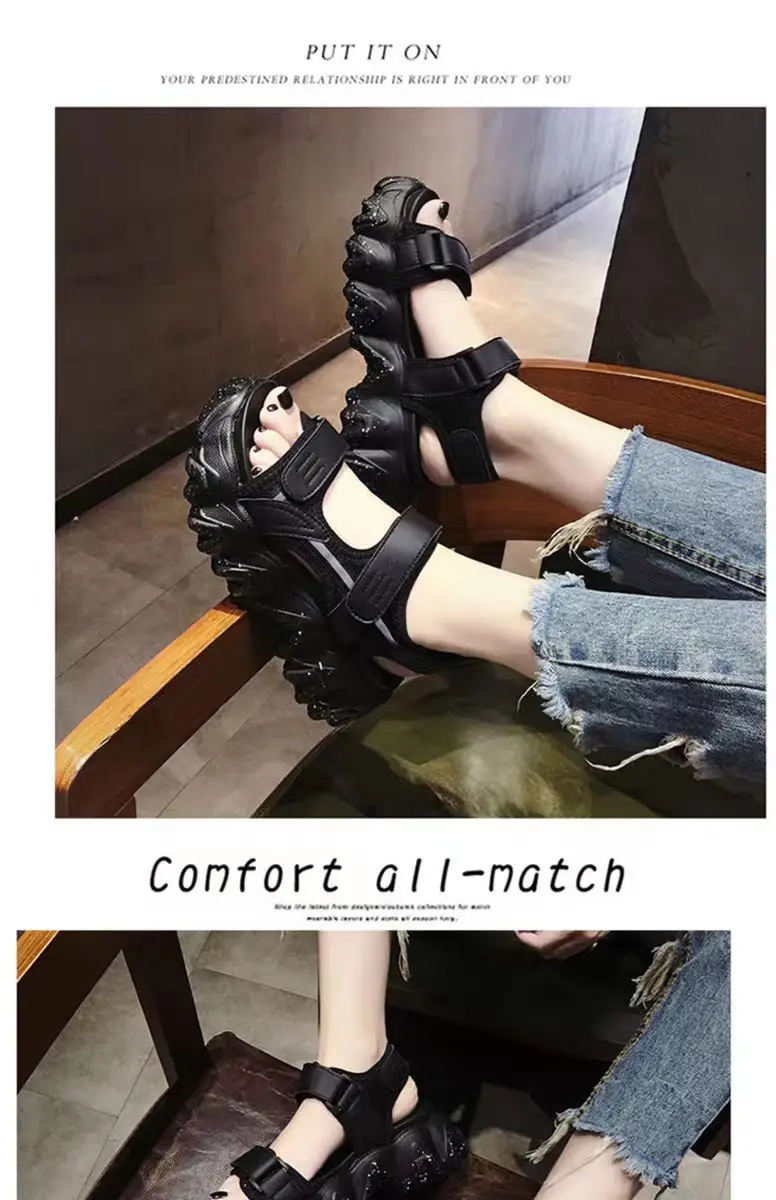 2021 women sandals platform chunky wedge shoes