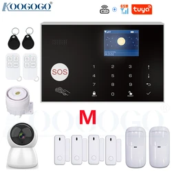 Système d'alarme de sécurité domestique sans fil, wi fi, GSM, application Tuya, avec caméra IP, clavier tactile anti cambriolage, fonctionne avec Alexa et Google 