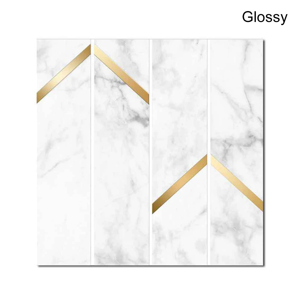 

10Pcs Geometric Tile Sticker Waterproof Wear-Resistant Marble Matte Sticker