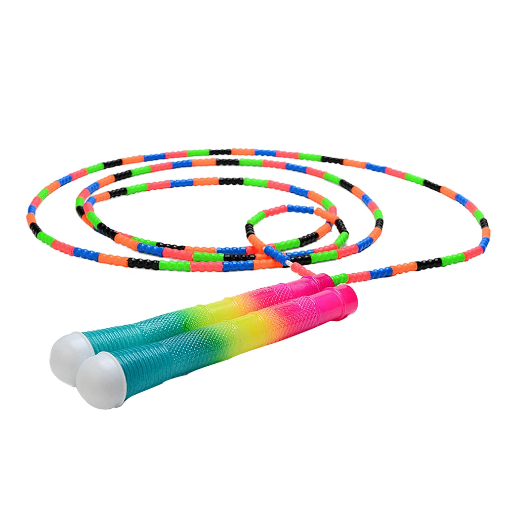 1 Pc Tangle free Bright Soft Beaded Segment Jump Rope to Training for