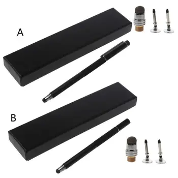 

3 in 1 Fiber Metal Tip Stylus Capacitance Pen Screen Touch Drawing Tablet Pen R2JA