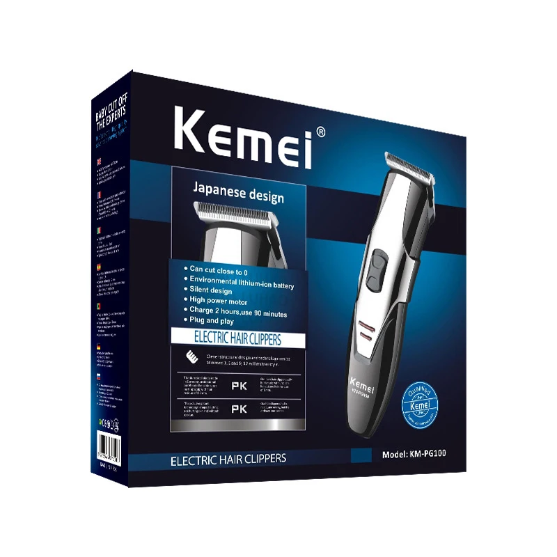 Kemei 100 V-240 V триммер для волос перезаряжаемый электрический клипер Профессиональная Электрическая Бритва Парикмахерская Стрижка волос борода бритвенный станок