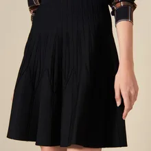 Women Skirt Slim Fit High Waist Solid A-Line Knitted Bottom Summer Faldas Saia Jupe Bodycon