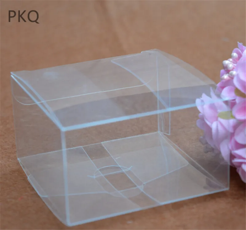 

20pcs 10*10*H cm Large Clear Plastic Packaging Box PVC Transparent Plastic Box Gift Boxes For Model Sample Display Boxes