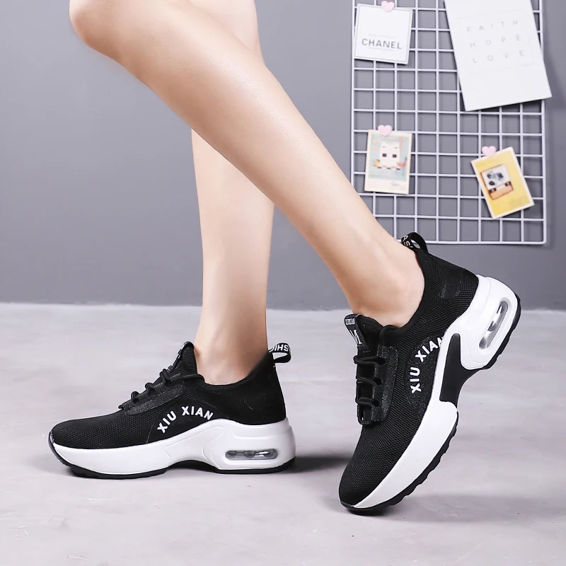 deportivas vulcanizadas para mujer, zapatos informales para caminar, para adolescentes, con cordones, para trotar|Zapatos vulcanizados de mujer| AliExpress
