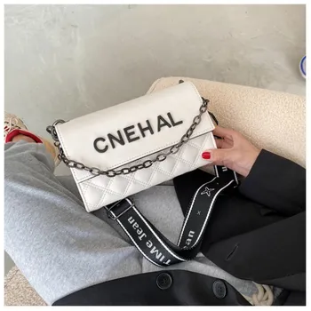 

2020 Fashion Luxury Design Letter print Women Shoulder Crossbody Bag PU Leather Thread embroidery Messenger Bags dropshipping