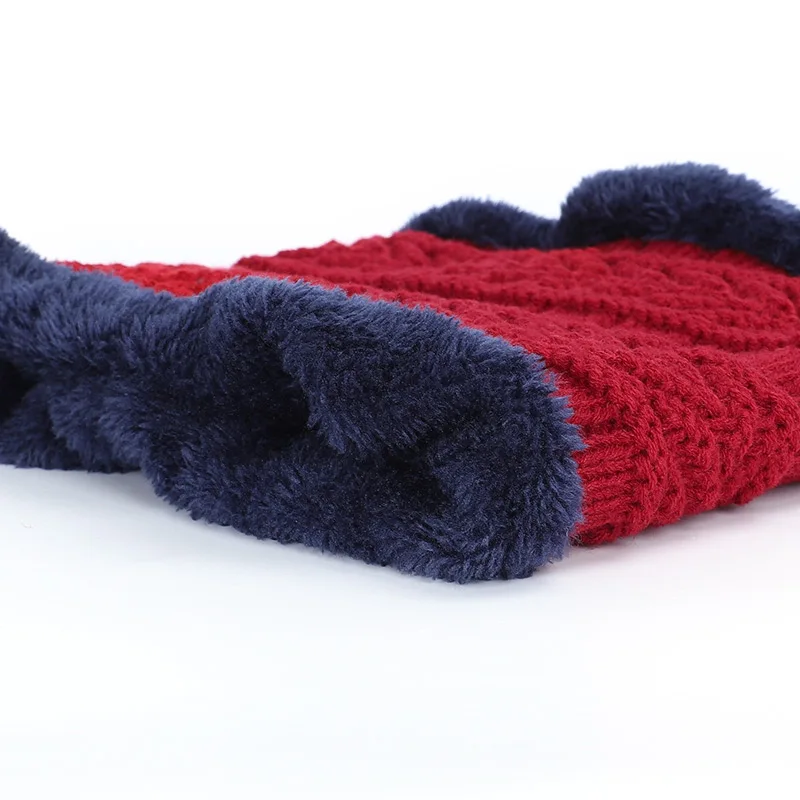 new plush beanie winter man caps winter woman caps skullies warm Soft cap knit beanie 2 Pieces Set sport unisex popular
