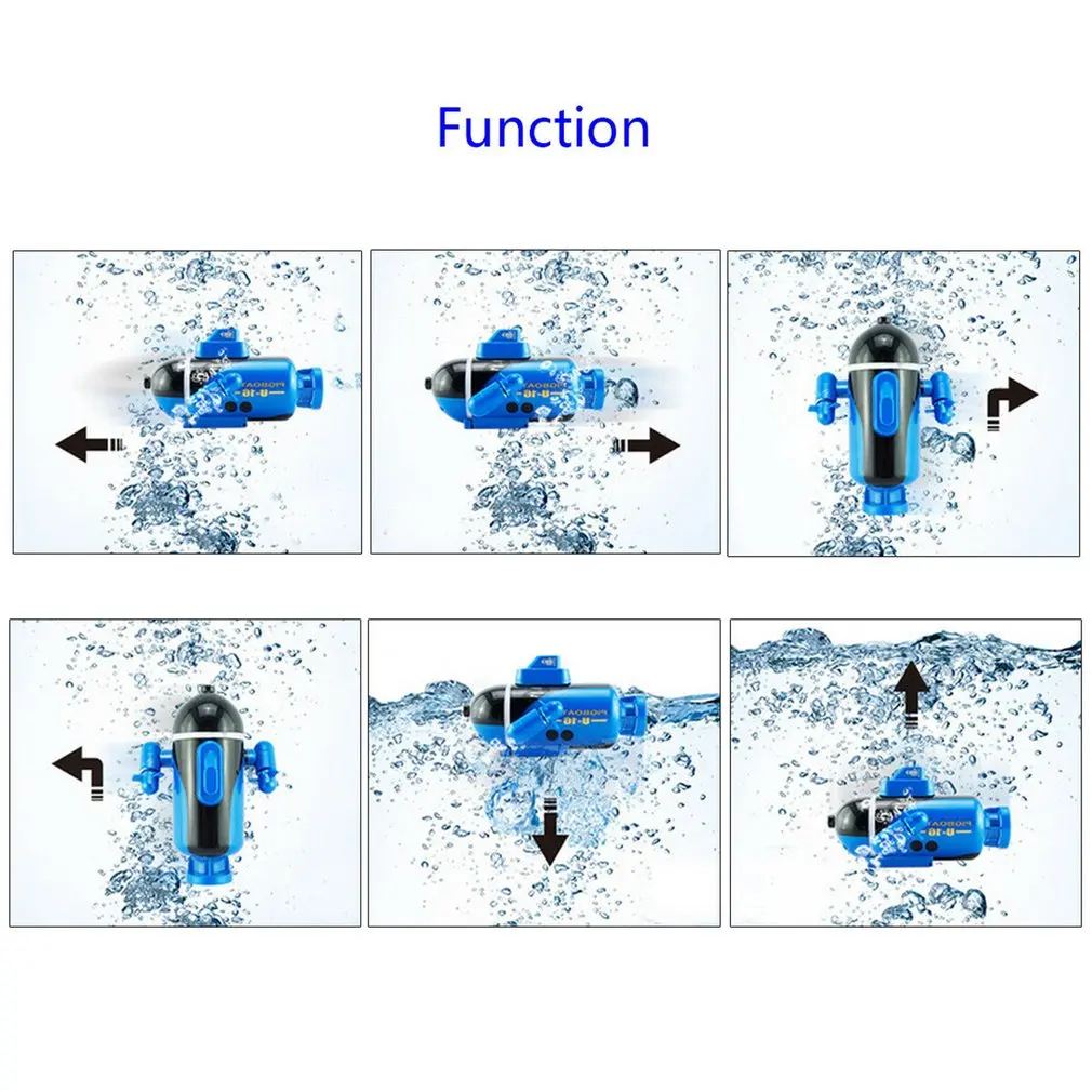 Мини радио гоночный автомобиль RC Подводная лодка дистанционного Управление лодка игрушка в подарок с светодиодный светильник RC игрушки подарок Цвета Водонепроницаемый