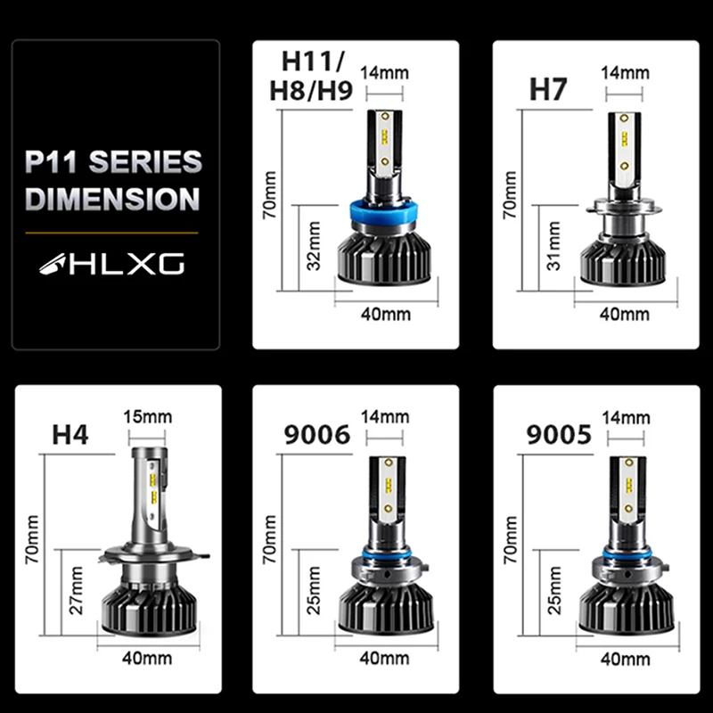 HLXG H7 светодиодный лампы 12v H4 головной светильник автомобильный luces супер 12000LM 6000 К