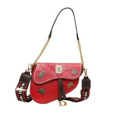 Одноцветные седельные сумки из искусственной кожи, сумки через плечо для женщин, женская сумка через плечо, женские дорожные сумки