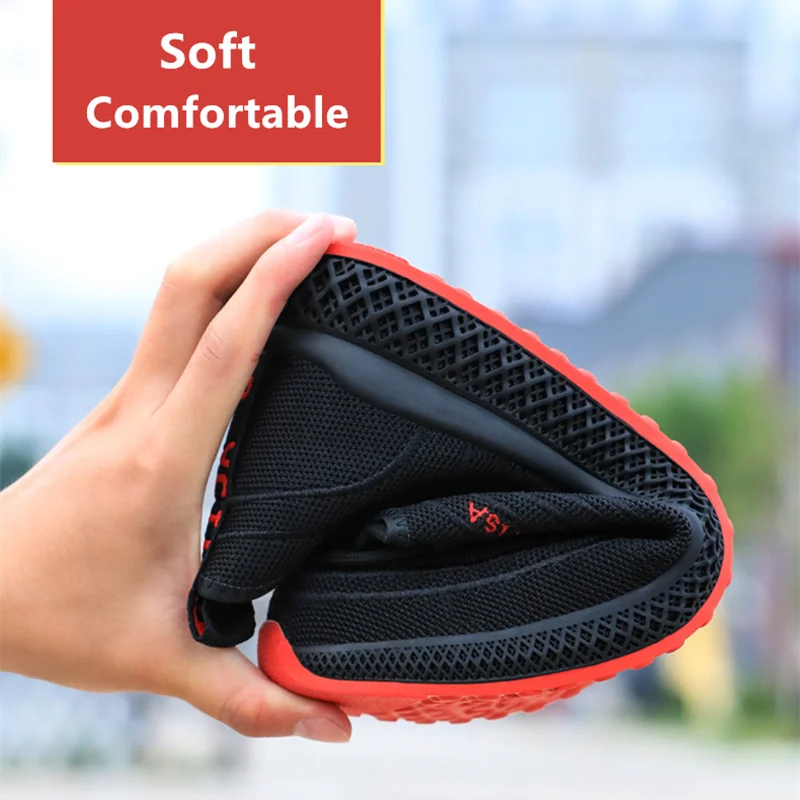 Air Mesh Steel Toe Breathable Safety Shoes Men and Women Puncture-Proof Non Slip Work Boots Lightweight Comfot Sneakers safety shoes