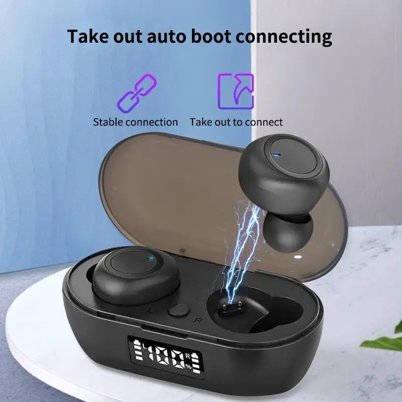 TW19 TWS Jerry Solution Bluetooth earphone 5 0 Digital Display Touch Bluetooth Headset audifonos bluetooth earbuds fone de ouvid
