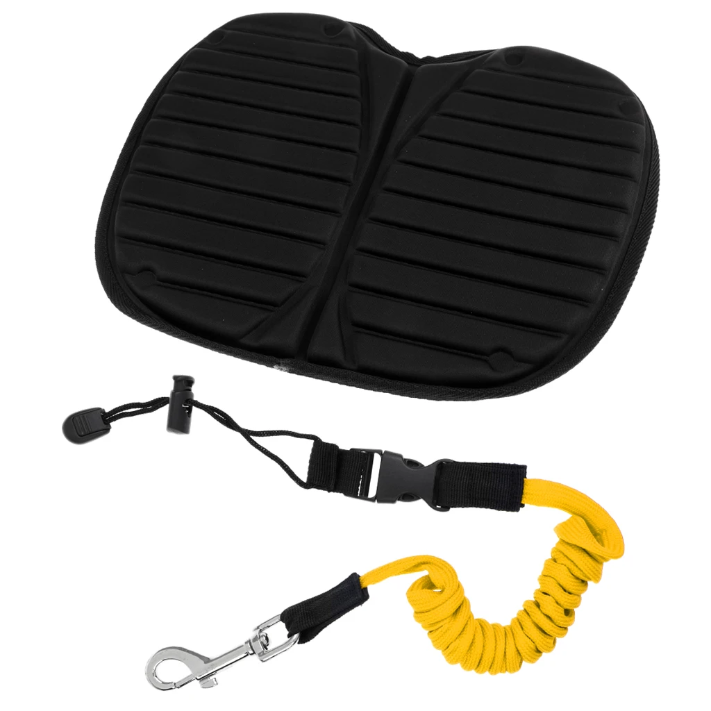 Нескользящая Мягкая Подушка для Каяка Surfboad Pad с дрейфующим спиральным растягивающимся поводком для Longboard Funboard