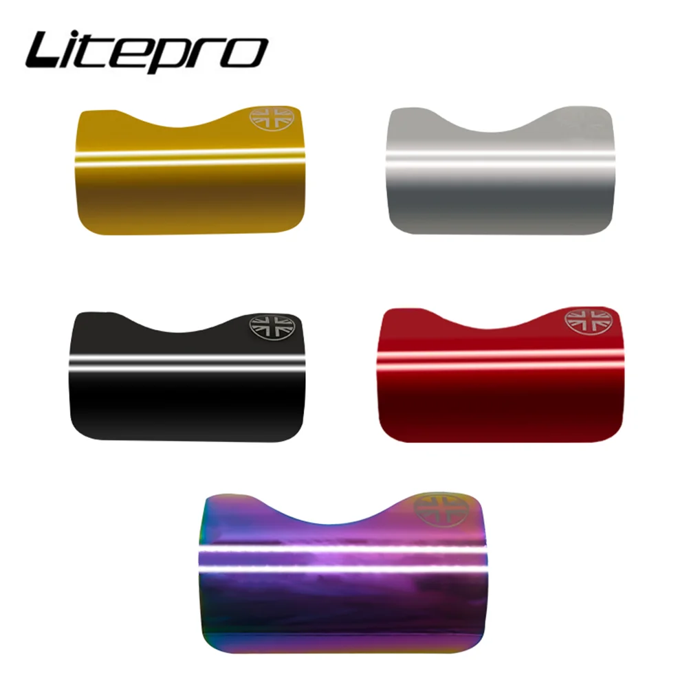 Bicycle Bottom Bracket Bicycle Bottom Bracket Cover Folding Bike Bottom Bracket Protection Aluminum Alloy Sticker Sheet for Brompton Bicycle Accessories