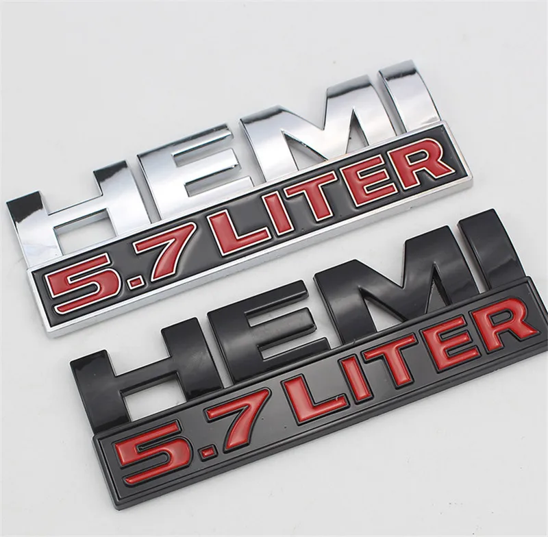 【Cool】2 шт 12,7*4 см ABS пластиковое покрытие HEMI 5,7 6,4 литровая Автомобильная Эмблема Серебряный черный значок задний багажник логотип автомобили наклейки на тело