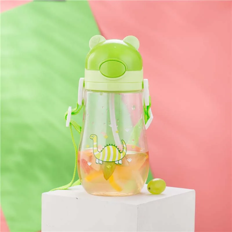 600 мл модная детская соломенная бутылка для воды с плечевым ремнем BPA прыгающая крышка спортивный сок, Кофе Чай походные бутылки