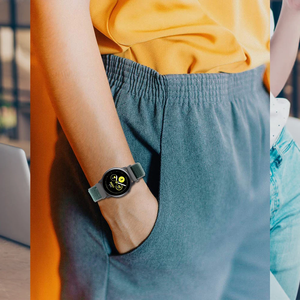 Ремешок для браслета сменный ремешок для Galaxy Watch Active 2 спортивный силиконовый 44 мм 40 мм для samsung Galaxy Smart Watch 20 мм ремешок