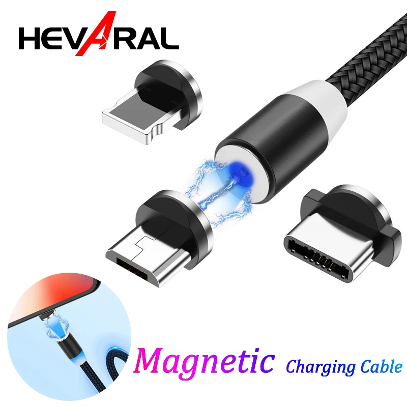 Магнитный кабель Micro USB для iPhone Samsung Android быстрая зарядка мобильных телефонов Type C