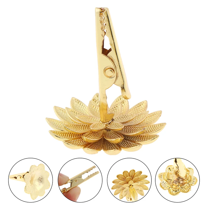 

Golden Incense Clip Burner Holder High-Grade Buddha Hand Lotus Incense Clip Religious Gold-Plated Incense Clip Home Decoration