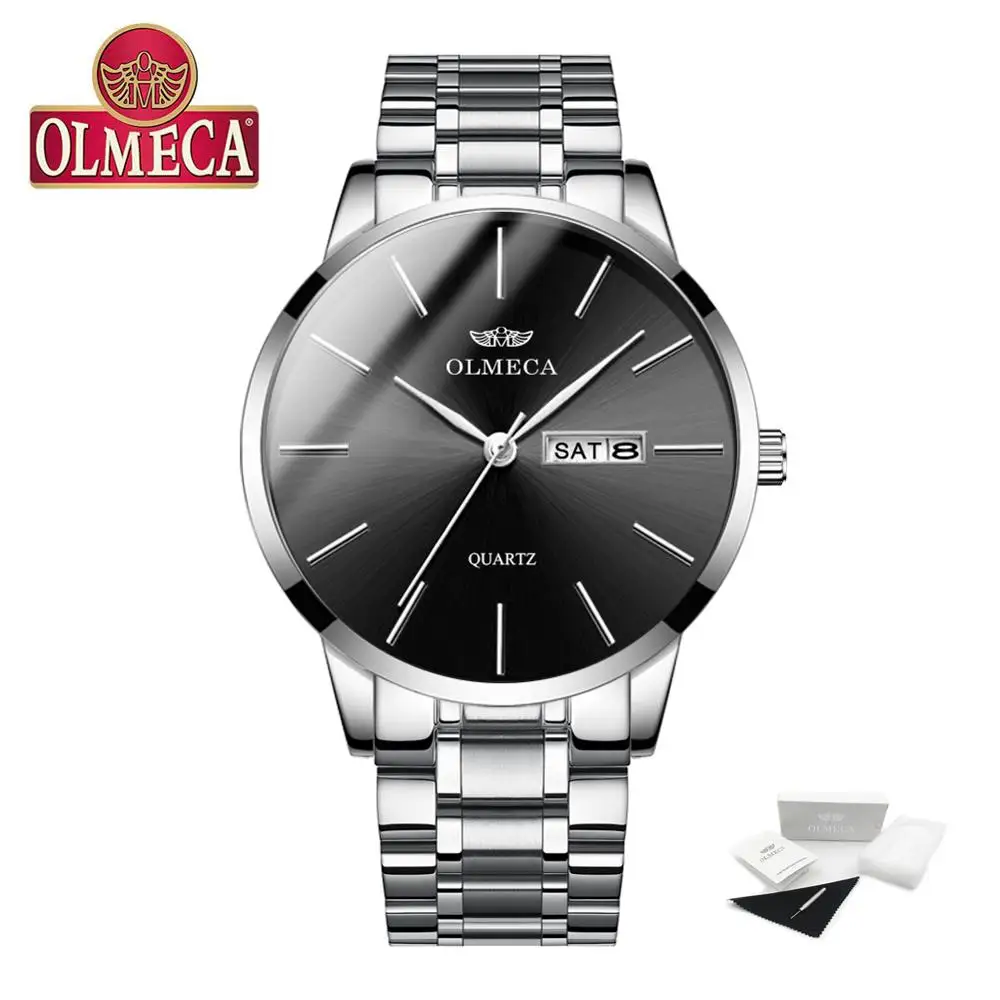 OLMECA Men Watches Waterproof Luxury Stainless Steel Watch Military Quartz Wristwatches Saat Relogio Masculino Drop-Shipping OLMECA Men Watches Waterproof Luxury Stainless Steel Watch Military Quartz Wristwatches Saat Relogio Masculino Drop-Shipping