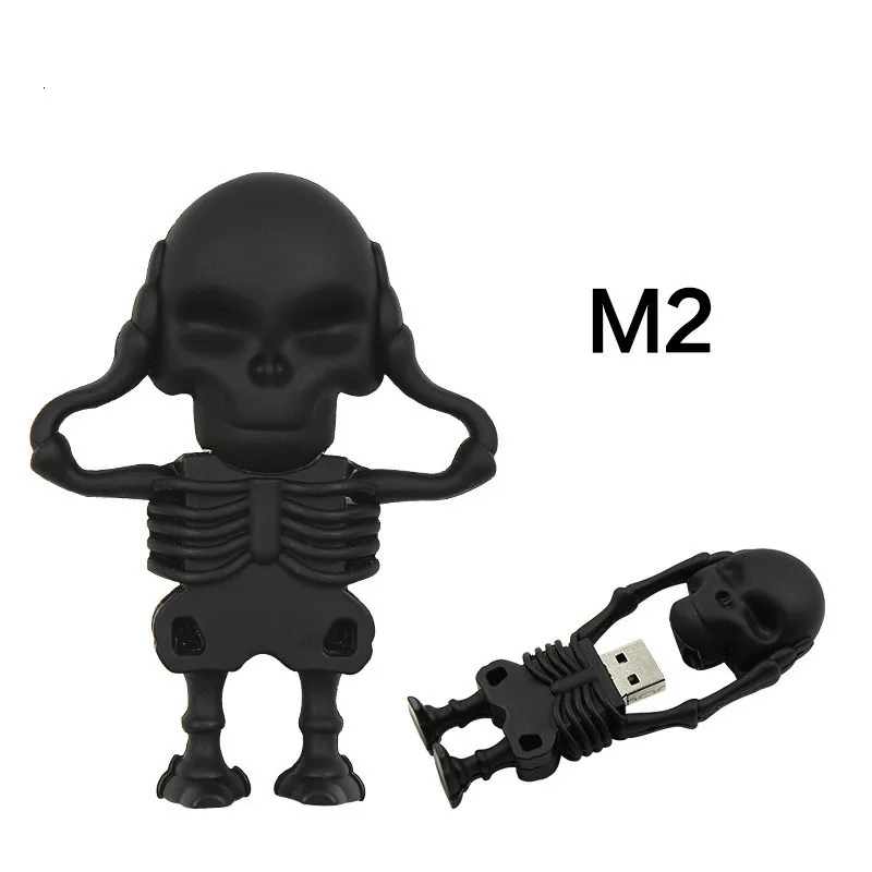 Флэш накопитель на Хэллоуин призрак мультфильм череп/безликий USB 3 0 модный