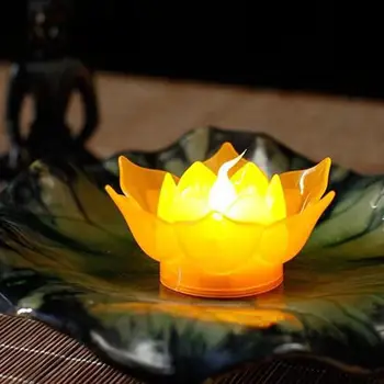 

Simulation Flower LED Electronic Candle Lamp Nightlight for Living Room Decoration