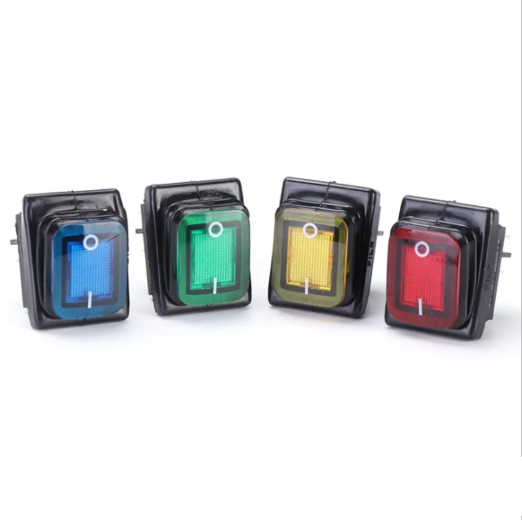 on off 30A/250V Heavy Duty 4 pin DPST IP67 Sealed Waterproof T85 Auto Boat Marine Toggle Rocker Switch with LED 12V 220V 30x22
