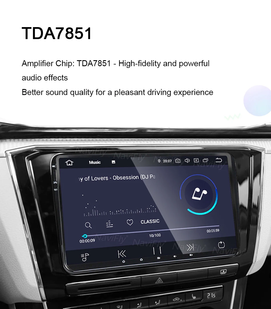 Top NaviFly Android 8.1 car dvd radio gps multimedia player for Volkswagen Transporter T5/Multivan 2002-2010 7 inch 2 din WIFI BT 17