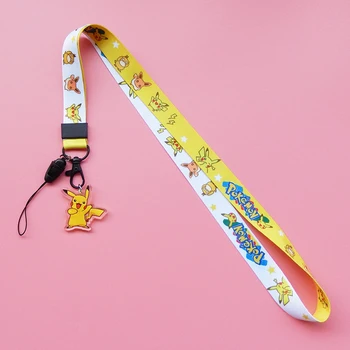 

Anime Pokemon Pikachu Cosplay Prop Mobile Phone Straps Pokemon Go Cartoon Canvas Mobile Phone Chain