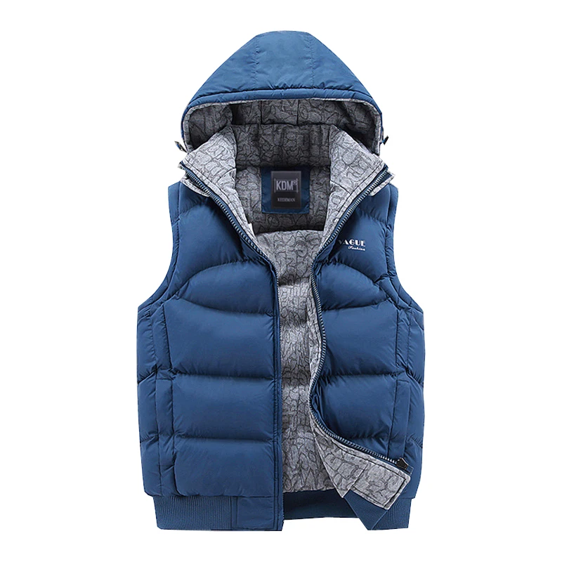 Куртка Для мужчин без рукавов Veste Homme Для мужчин s Зимняя мода VogueCoats мужские куртки с капюшоном и хлопковой подкладкой, Для мужчин жилет c утеплителем