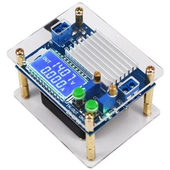 

DC-DC Automatic Boost/Buck Converter CC CV Power Module 0.5-30V 6A 60W Adjustable Regulated Power Supply Voltmeter blue + transp
