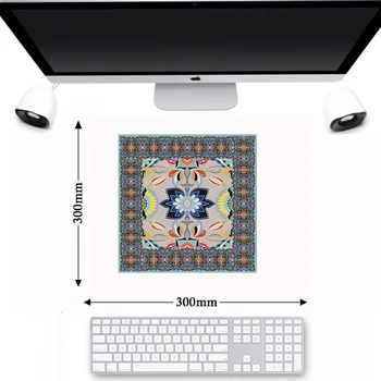 

Mini Persian Woven Rug Mat Mousepad Retro Style Carpet Pattern Cup Nature Rubber Mouse Pad Home Office Table Art Decor Craft