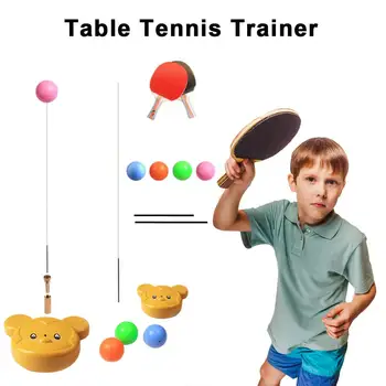 

Table Tennis Trainer With Elastic Soft Shaft Leisure Sports Table Tennis Paddle For Indoor Outdoor Play Supplies