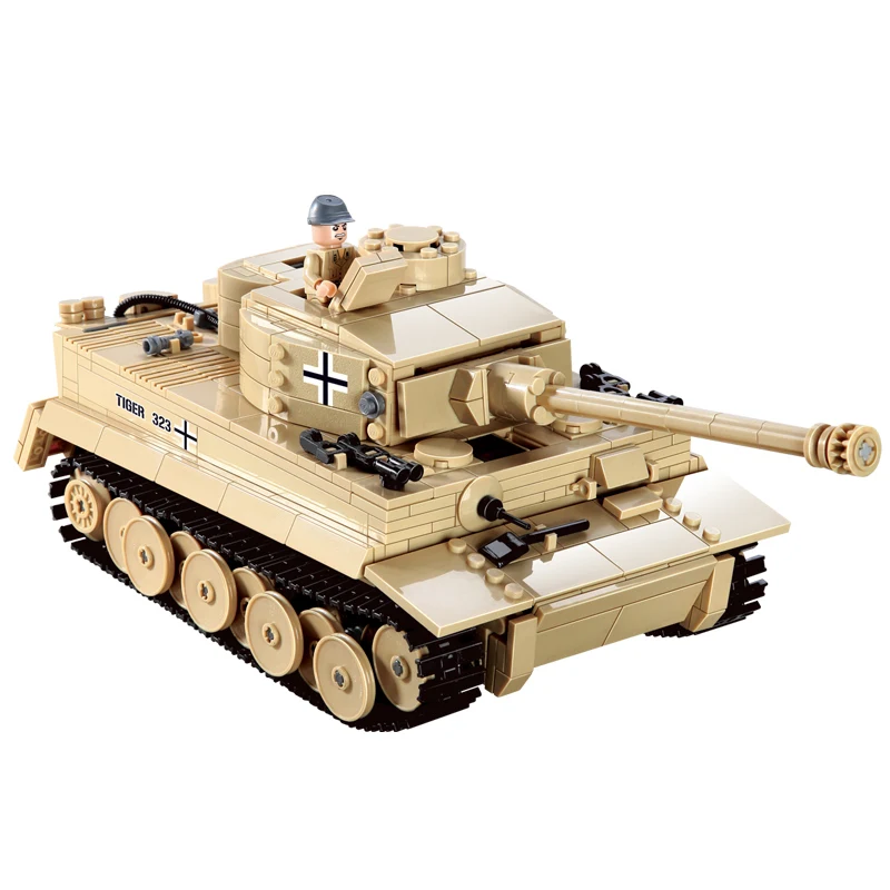 

995pcs Military German King Tiger Tank Building Blocks legoingly Army WW2 soldier Figure weapon brick children Boy Toys Gift